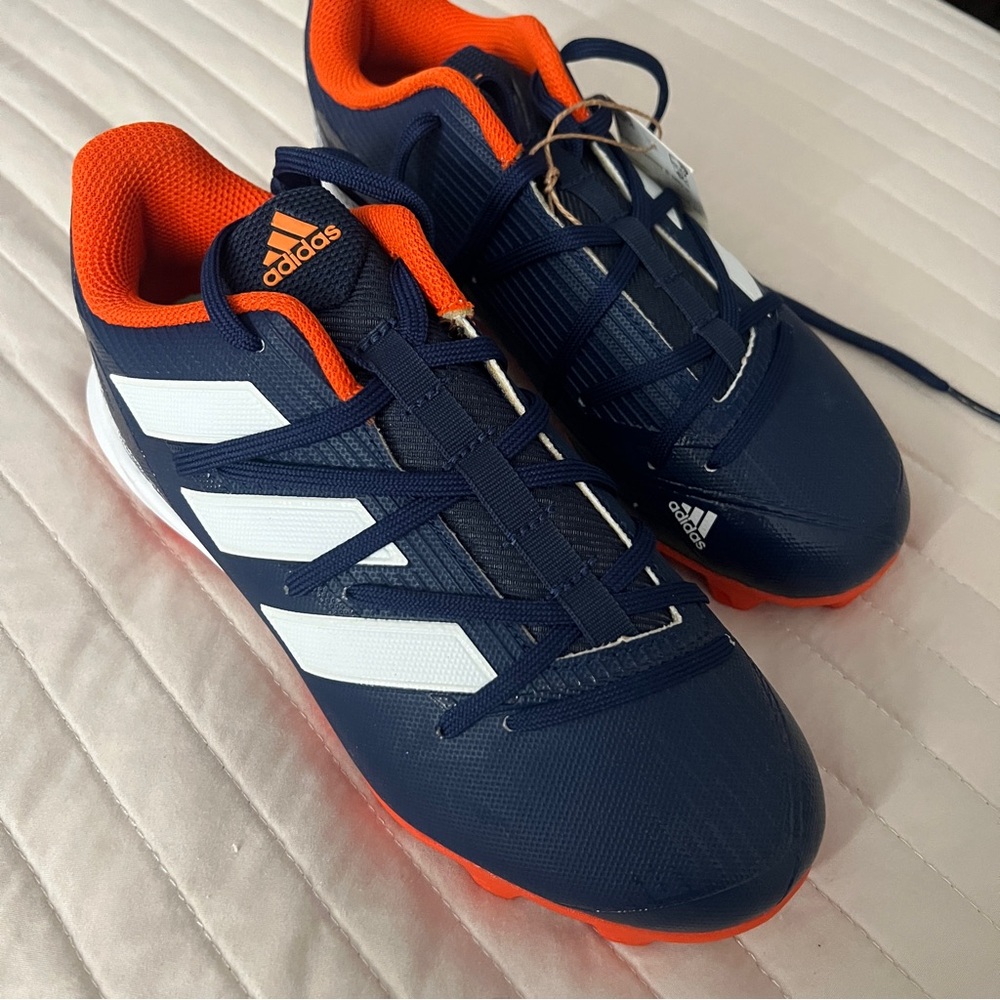 Adidas Navy and Orange Cleats